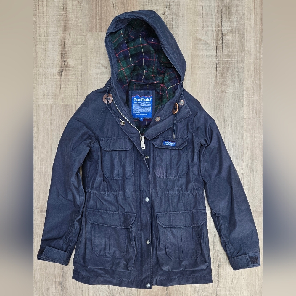 Women's Penfield Blue Kassan Raincoat Weather-Resistant
